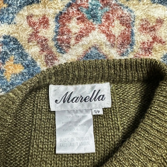 Vintage Marella Floral Textured Sweater Small - Picture 3 of 5